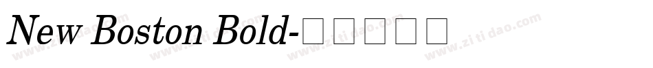 New Boston Bold字体转换
